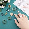   16Pcs 16 Style 201 Stainless Steel Grooved Finger Ring Settings STAS-PH0004-39-2