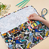 Shoes Printed Canvas Painting Brush Pen Storage Bag AJEW-WH0162-22-3