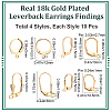 40Pcs 4 Style Brass & 304 Stainless Steel Leverback Earrings Findings FIND-BBC0002-78-2