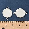 Flat Round Brass Connector Cabochon Settings KK-K414-13A-S-3