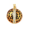 Brass Micro Pave Clear Cubic Zirconia Pendants KK-A303-17A-G-1