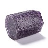 Resin with Natural Amethyst Chip Stones Pen Holder DJEW-F015-02B-2