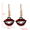 Halloween Theme Alloy Enamel Dangle Earrings FS-WG50C46-20-1