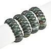 Natural Moss Agate Stretch Bracelets BJEW-O130-02A-1