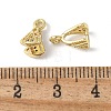 Brass Micro Pave Cubic Zirconia Ice Pick Pinch Bails KK-D324-42G-3