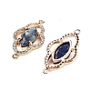 Natural Lapis Lazuli Faceted Connector Charms G-B081-01G-03-2