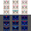 9 Sheets 9 Style Creative Fluorescent Face Tattoo Paper Stickers STIC-TA0002-01-3