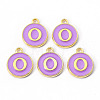 Golden Plated Alloy Enamel Charms ENAM-S118-10O-2