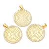 Brass with Cubic Zirconia Pendants X-KK-K332-16A-G-1