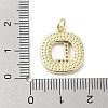 Rack Plating Brass Micro Pave Clear Cubic Zirconia Pendants KK-E102-33G-L-3