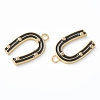 Brass Micro Pave Clear Cubic Zirconia Pendants KK-B030-13G-3