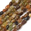 Natural Green Garnet Beads Strands GG-CBAAEDE-B04-2