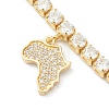 Brass Micro Pave Clear Cubic Zirconia Choker Necklaces NJEW-H308-05G-2