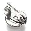 Tarnish Resistant 304 Stainless Steel Brooch Base Settings STAS-F191-04P-10mm-2