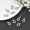 SHEGRACE Brass Micro Pave Clear Cubic Zirconia Pendants XGRQ29114-394P-O-5