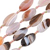Natural Banded Agate Beads Strands G-F825-H01-01D-2