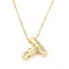 Brass Micro Pave Clear Cubic Zirconia Pendant Necklaces NJEW-Z038-01G-T-2