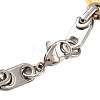 304 Stainless Steel Horse Eye Link Chain Bracelets BJEW-B078-134GP-3