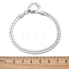 304 Stainless Steel Snake Link Chain Bracelets for Women BJEW-F488-22P-5