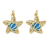 Brass Micro Pave Clear Cubic Zirconia Pendants KK-D221-08G-02-1