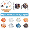120Pcs 8 Colors Electroplate Transparent Glass Beads EGLA-AR0001-17B-2