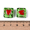 Handmade Spray Painted Lampwork Beads LAMP-N035-02F-4