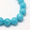 Natural Dyed Yellow Jade Gemstone Bead Strands X-G-R271-6mm-Y05-2