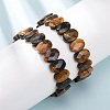 Natural & Synthetic Mixed Gemstone Faceted Beaded Stretch Bracelets for Women BJEW-K251-07-2