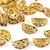 Brass Crystal Rhinestone Spacer Bars RB-T019-02A-G-1