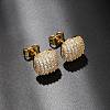 Brass Micro Pave Cubic Zirconia Stud Earrings EJEW-F418-15G-4