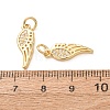 Brass Micro Pave Clear Cubic Zirconia Pendants CU-E003-18G-30-3