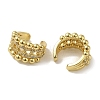 Rack Plating Brass Micro Pave Clear Cubic Zirconia Twisted Chain Ring Cuff Earrings for Women EJEW-P280-15G-2