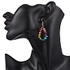 Teardrop Glass Dangle Earrings EJEW-JE06777-2
