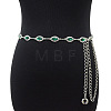 Alloy Rhinestone Horse Eye Link Waist Chains WGF5282-07-1