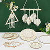 2 Sets Triangle Wood Hoop Rings Macrame for DIY Craft Making DIY-BC0009-97-7