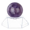 CRASPIRE 2Pcs 2 Style Natural Amethyst Crystal Ball DJEW-CP0001-09-1