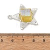 Electroplated Natural Quartz Faceted Copper Wire Wrapped Pendants PALLOY-TA00443-04-3