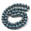 Electroplated Natural Lava Rock Beads Strands G-A251-E01-01E-2