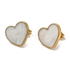 Ion Plating(IP) 304 Stainless Steel Heart Stud Earrings EJEW-C114-11A-G-2