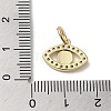 Brass Micro Pave Cubic Zirconia Charms KK-E092-07G-03-3
