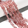 Natural Strawberry Quartz Beads Strands G-P497-01C-43-2