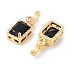 Brass Micro Pave Cubic Zirconia Pendants KK-C051-54G-01-2