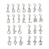 26Pcs Letter A~Z Alloy Rhinestone Pendant Decorations HJEW-JM02651-1