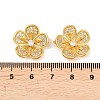 Brass Micro Pave Clear Cubic Zirconia Pendants KK-Z148-01G-3