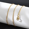 Ion Plating(IP) 304 Stainless Steel Round Snake Chain Necklace for Men Women NJEW-K245-016C-4