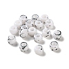 Spray Painted ABS Plastic European Beads KY-G033-01A-01-1