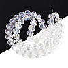 Electroplate Transparent Glass Beads Strands EGLA-B012-AB10-2