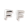 Brass Hollow Out Initial Letter Stud Earrings for Women EJEW-A044-01P-F-1