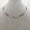 Vintage Round Glass Seed Beaded Necklaces for Women KY5585-3-1