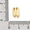 Brass Micro Pave Clear Cubic Zirconia Initial Spacer Bars KK-E802-34G-H-3